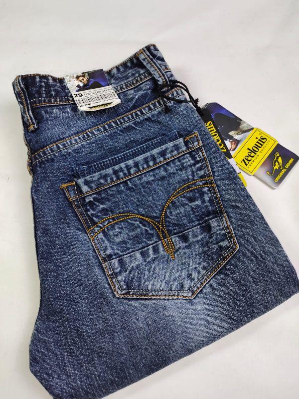 celana panjang jeans ZEE LOUIS 100% original/celana jeans zee Louis pria terbaru terpopuler Hitam Distro Denim