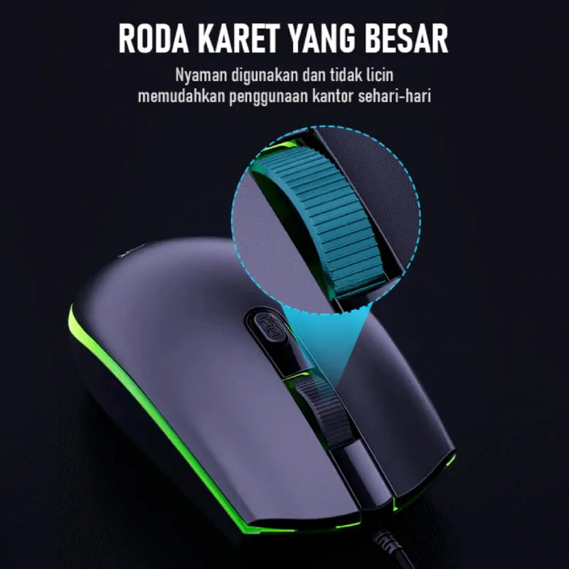 ROBOT M130 Wired Mouse Computer PC/Laptop | Corolful LED 3 Kecepatan 1600DPI 4