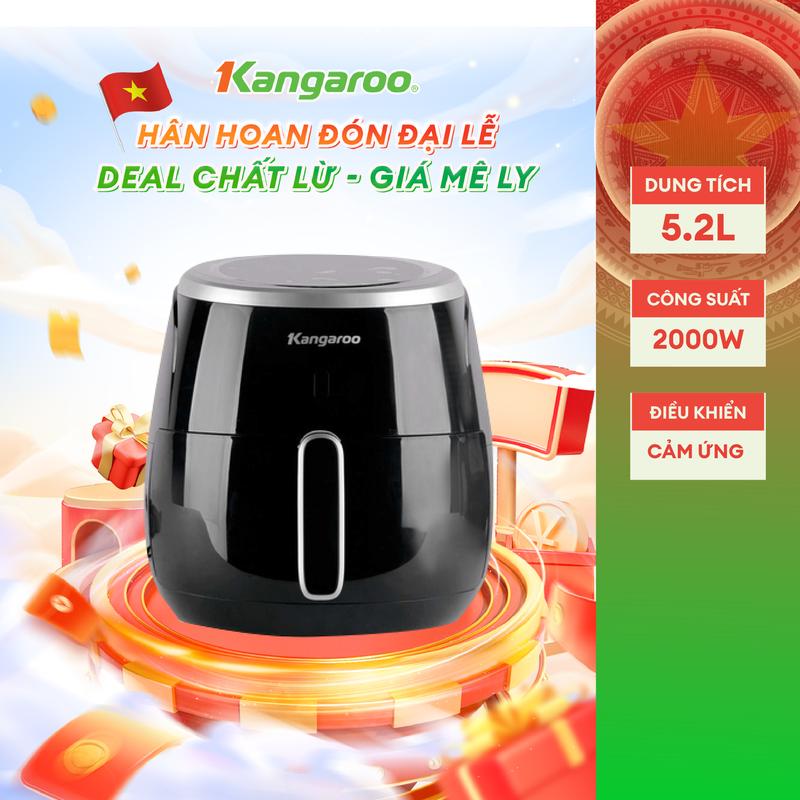 [ IH ] Nồi chiên không dầu 5L Kangaroo KG52AF1A - Công suất 2000W.