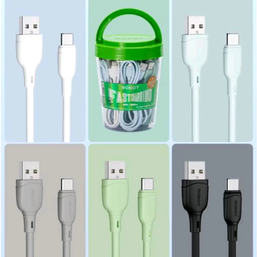Kabel Data Robot RBC100 Terbaru - Pengisian Cepat 2A,Panjang 100cm - Komputer, Otg, Elektronik, Storage Cable