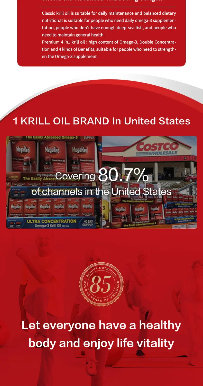 Product Introduction of MegaRed Health Pure Antarctic Concentrate Omega-3 4in1 Softgels with Krill Oil & Deep Sea Cod Liver Oil, 500mg Each, 80 Count 4