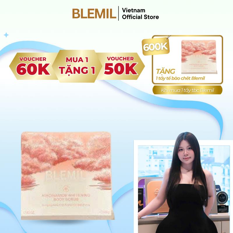 [Mua 1 Tặng 1] Tẩy Tế Bào Chết Kiêm Sữa Tắm Hỗ Trợ Trắng Da Blemil mùi #Cherry 500g