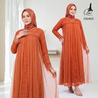 Gambar GAMIS OZIAS BROKAT FIMELA 09463 LD 105 & LD 120 I Gamis Fashion Muslimah Nyaman Panjang - hitam, LD 105 dari Ozias.id Kota Administrasi Jakarta Barat 1 Tokopedia