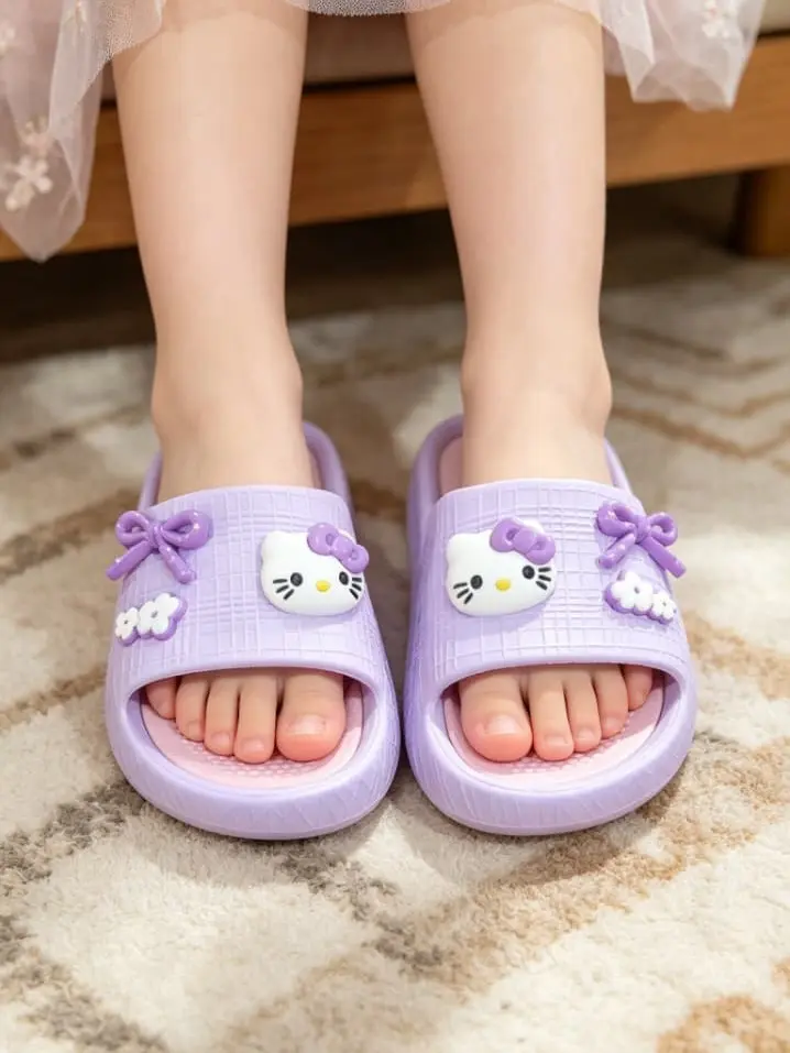 Hilo's - Sandal anak perempuan HelloKitty dengan Bahan Eva Berkualitas SIZE 24-35 (682K-1&T-1)