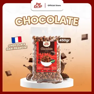PopENjoy - [SPECIAL LAUNCH] POPCORN CHOCOLATE 450gr | Snack Ringan Camilan Cokelat Manis Asin Crispy Popkorn Rasa Cokelat
