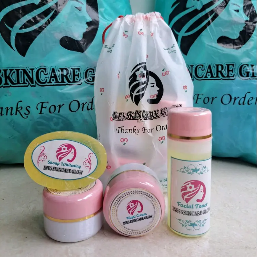 INES SKINCARE GLOW EXPRES (PAKET 4PCS) BISA COD Wajah Memutihkan Hitam Berjerawat