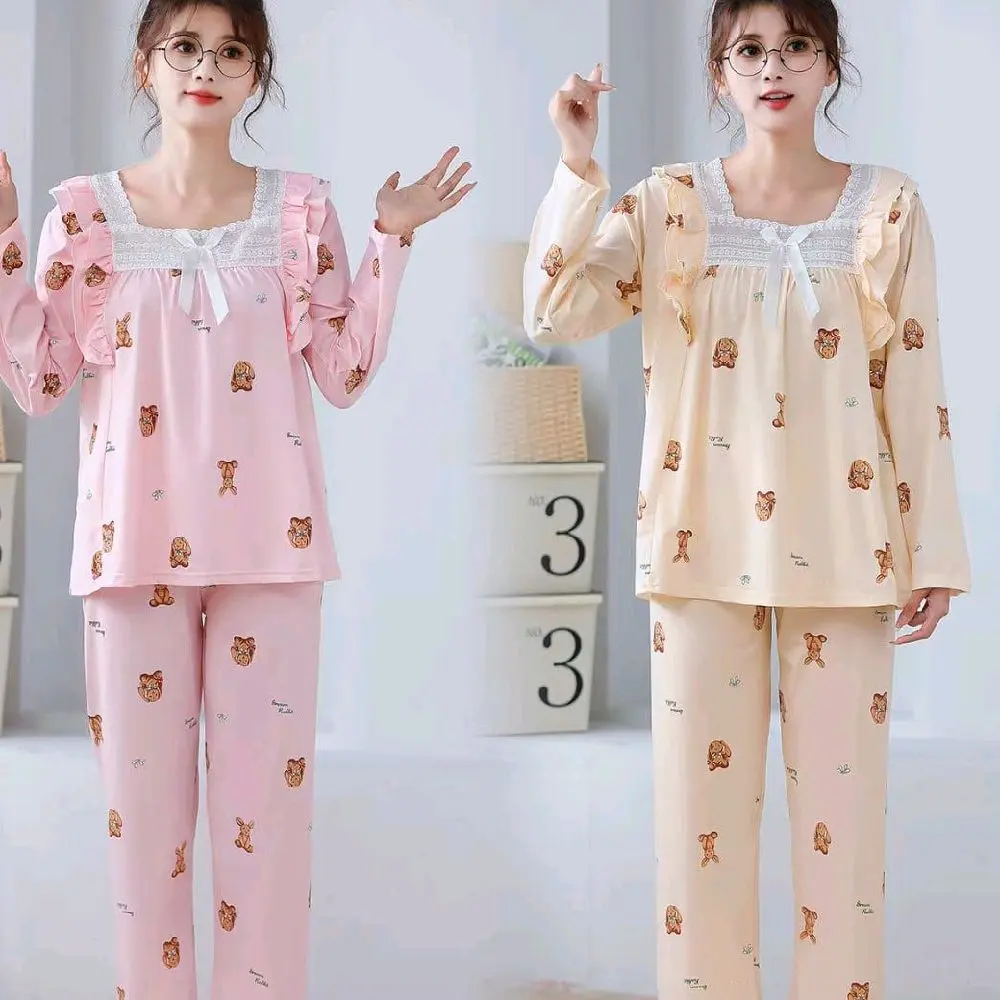 [kode G] Setelan  Baju Tidur Wanita Dewasa lengan panjang dan lengan pendek