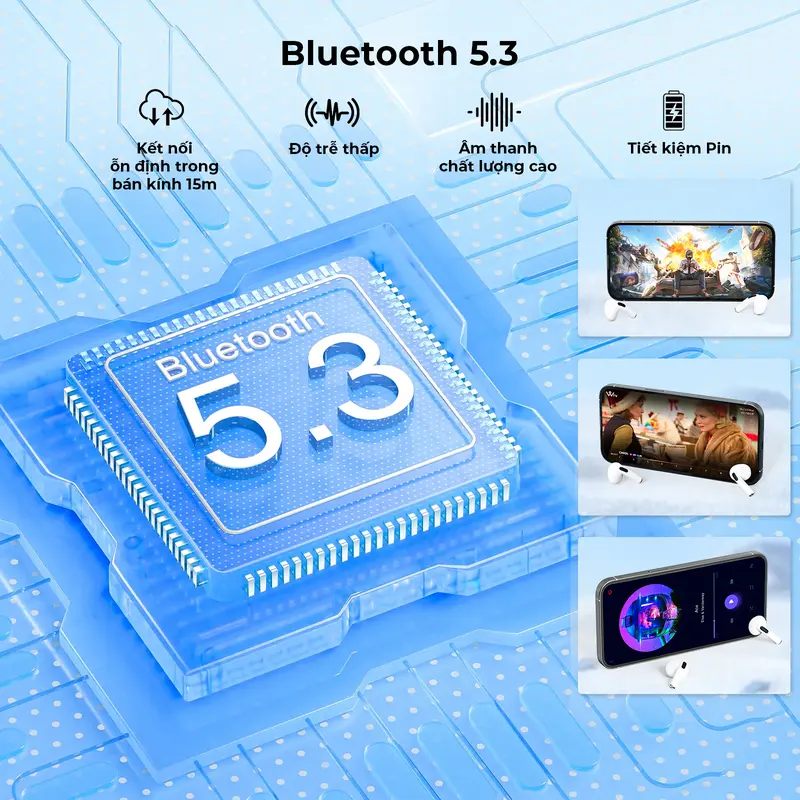 [GOOJODOQ] Tai nghe phiên dịch AI, Tai nghe Bluetooth không dây, Bluetooth 5.3, Khử tiếng ồn môi trường, Loa 13,2mm, Pin 250mAh, Điều khiển cảm ứng, Thời lượng pin dài 3