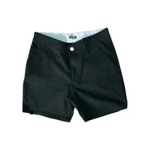 Sufine - Chinos Pendek (twill fiber cotton material) regular Shorts  【g88】-hitam Celana Katun Pria Distro Santai