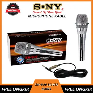S. NY SOUND OF NEW YORK MICROPHONE CABLE SN-909 SILVER MIC KABEL MIKROFON KARAOKE