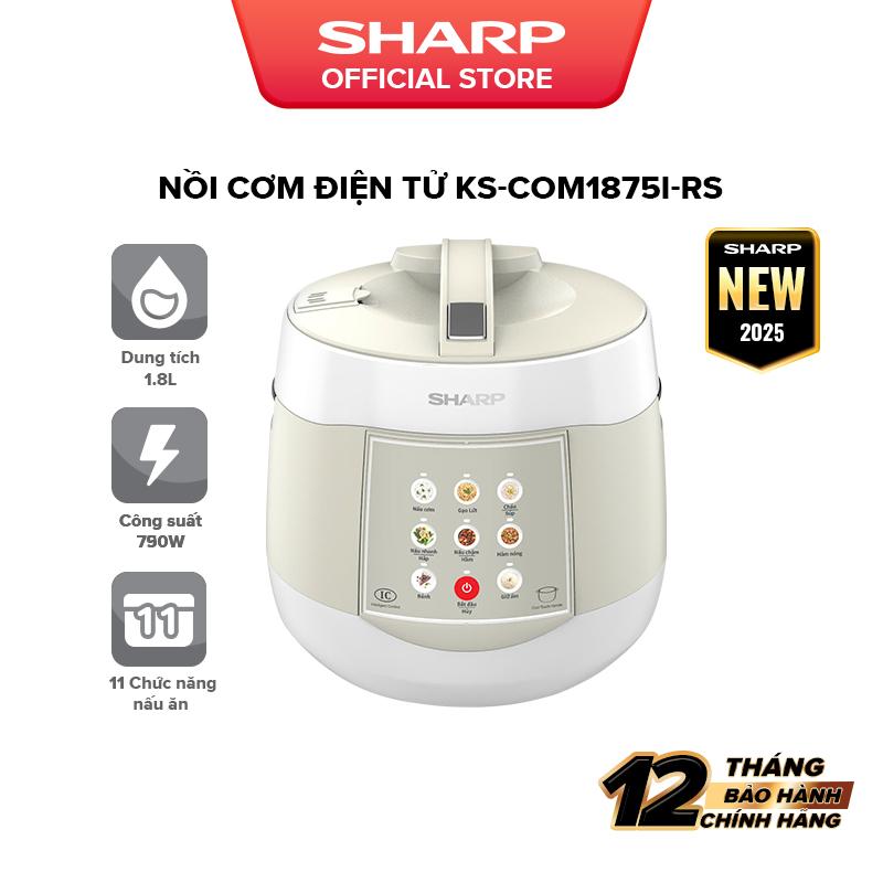 KOL Nồi cơm điện tử Sharp KS-COM1875I-RS 1.8L 11 Chức năng nấu - Bảo hành 12 tháng