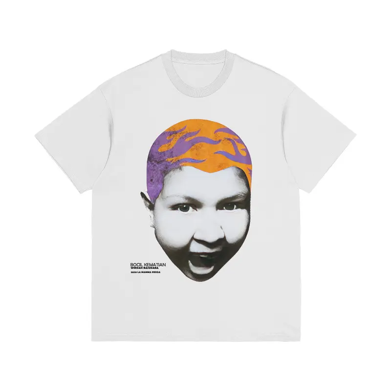 100% katun KAOS BAJU BOCIL KEMATIAN Windah Basudara | T-SHIRT OKKY BOY FACE BOX  Kaos katun murni yang tidak mudah berubah bentuk dan melar sedang 1