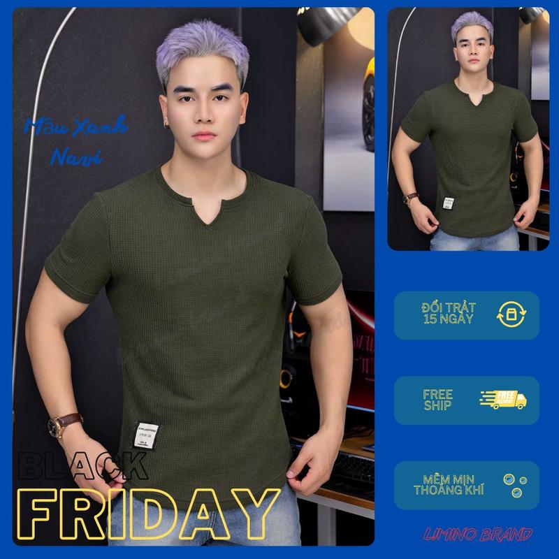 Áo Thun Nam Form Ôm sát Body Chất Liệu Thun Tổ Ông  Menswear