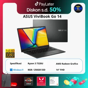 Laptop Asus VivoBook Go 14 E1404FA Ryzen 3 7320 8GB 256GB W11+OHS 14" FHD