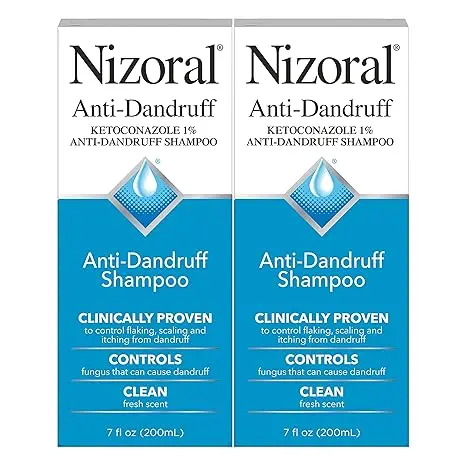 [Nizoral Official]Anti-Dandruff Shampoo-Contains 1% Ketoconazole, Dry & Itchy Scalp Control Shampoo,7fl. oz. Conditioner Haircare Blend Oil Comfort Cleansing Cleanse Cleanser