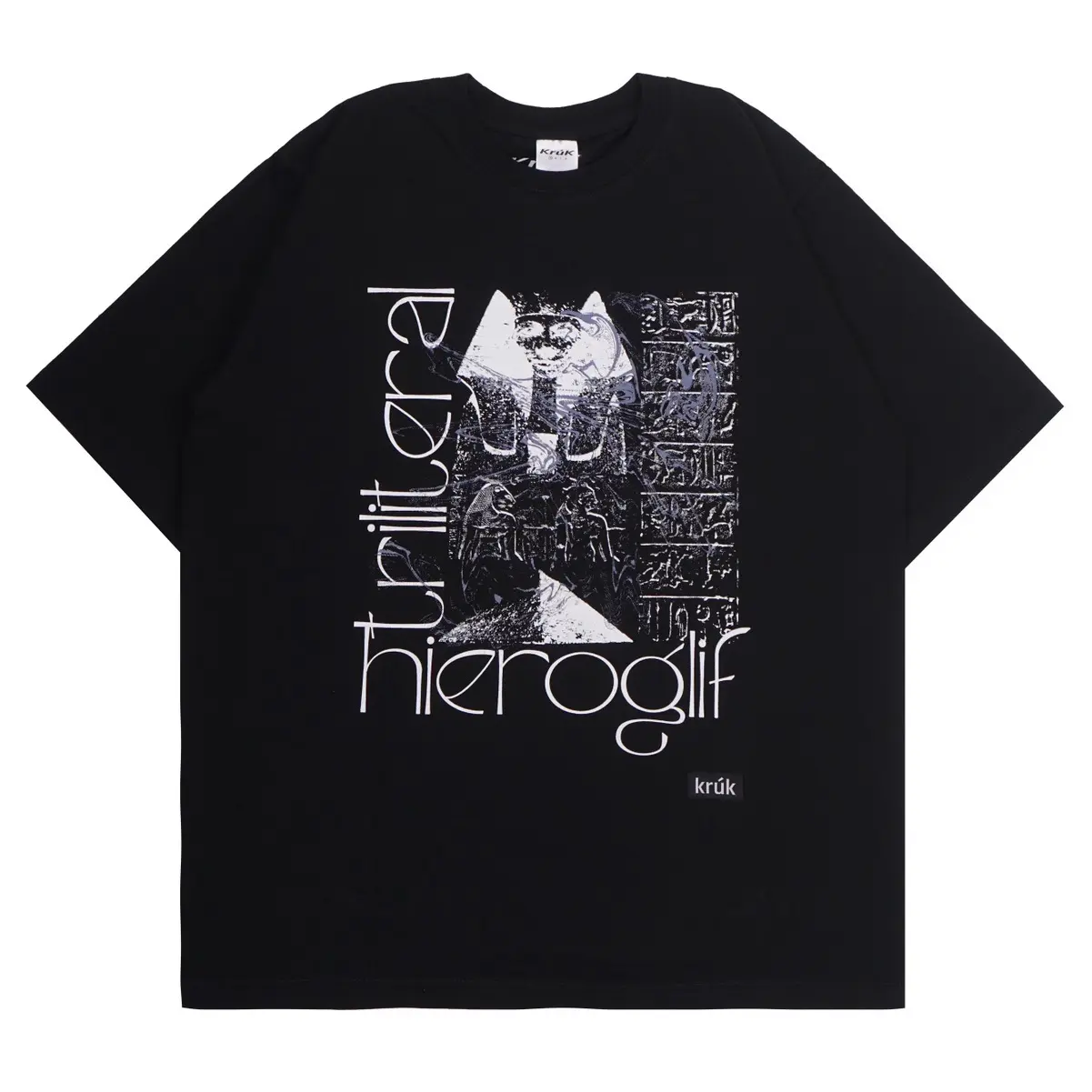 Kruk T shirt Kaos Baju Hitam Triliteral