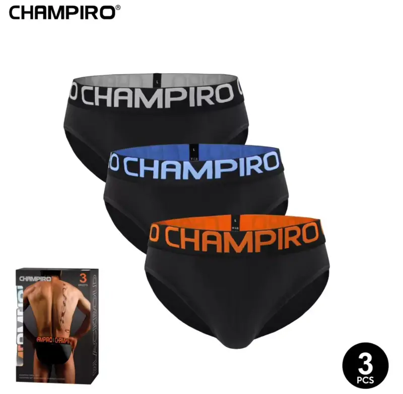 CHAMPIRO | 3 Pcs Celana Dalam Pria Dewasa Champiro C 0339 Premium / CD Pria / Kolor Cowok Lembut Nyaman 0