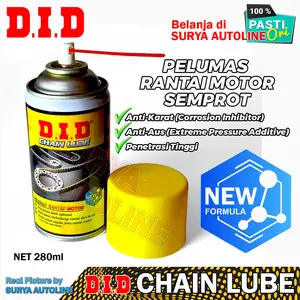 DID CHAIN LUBE ORIGINAL PELUMAS SEMPROT RANTAI MOTOR SPRAY 280ml NEW FORMULA MOTORCYCLE CHAIN MAINTENANCE