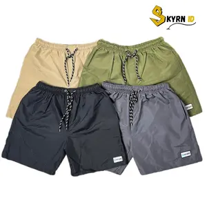PAKET 3 PCS CELANA PENDEK BOARDSHORT & 1 PCS CELANA PENDEK BROADSHORT BOXER MELAR SANTAI KEREN KATUN DEWASA Hijau Abu