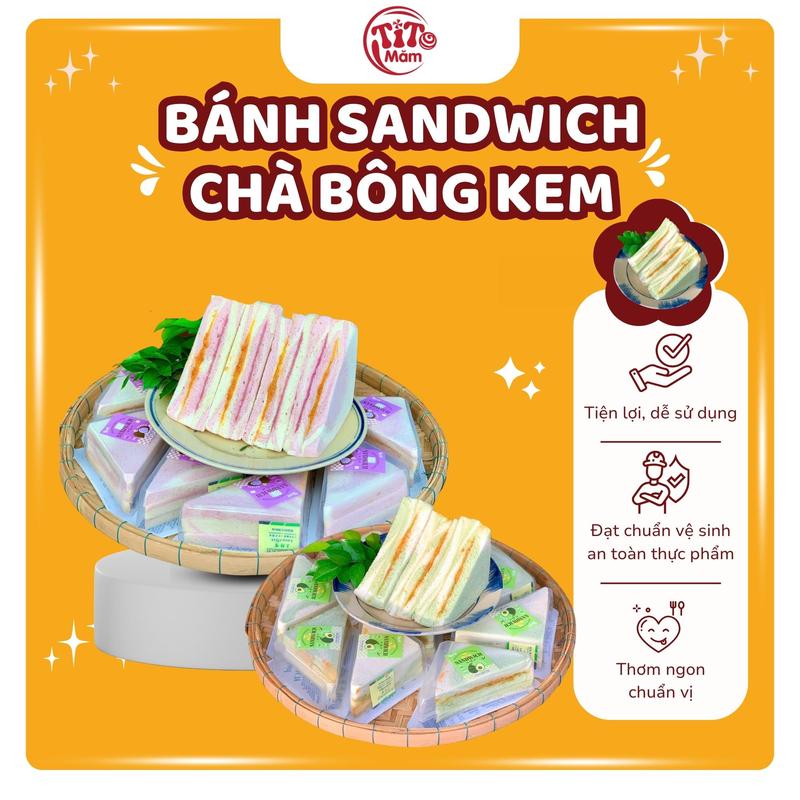 12 Bánh Sandwich Chà Bông Nhân Kem Date Mới  TiTo Măm  - Sản Phẩm Chính Hãng Phụ Đề Tiếng Việt 