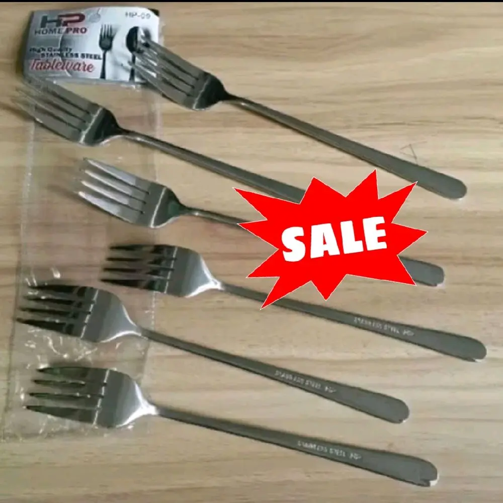 HP Home Pro Garpu Stainless Steel HP-09 Set 6 Pcs untuk Meja Makan dan Kualitas Terbaik,(panjang 20, 5 cm/ lebar 2,5 cm )