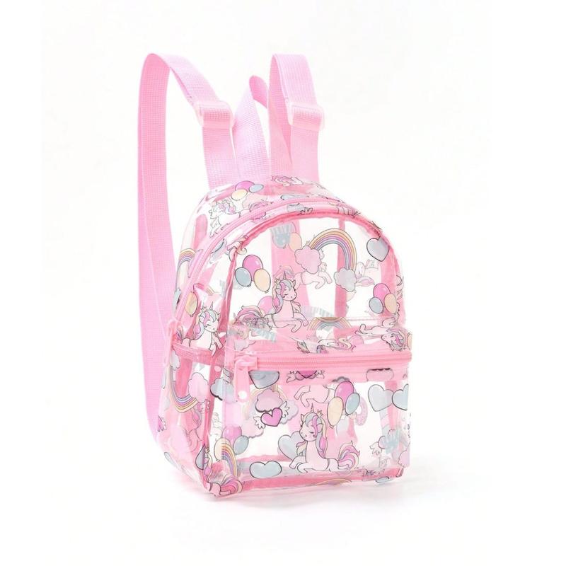 Tas Anak Perempuan Mika Unicorn Rainbow PVC Anti Air Backpack Fashion Ransel 5