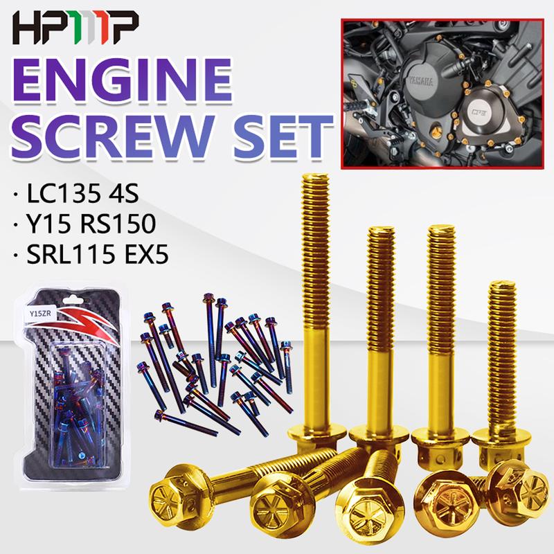 LC 135 Y15 Set Baut Enjin ENGINE SKRU SET ENGINE SCREW TITANIUM ...