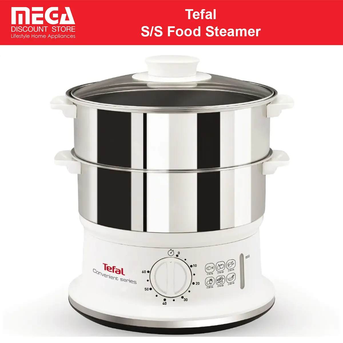Tefal VC1451 Stainless Steel Food Steamer
