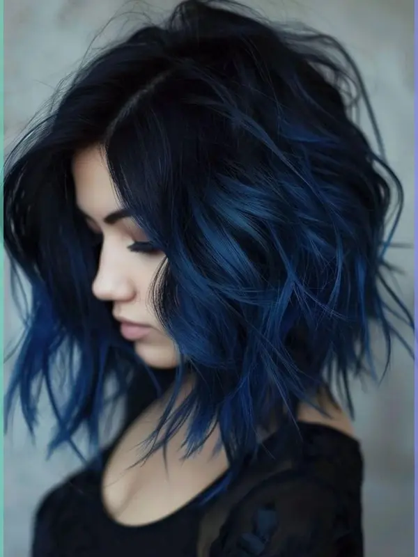 Pewarna semir cat Rambut Blue Black Tanpa Bleaching 45Ml Hitam 2