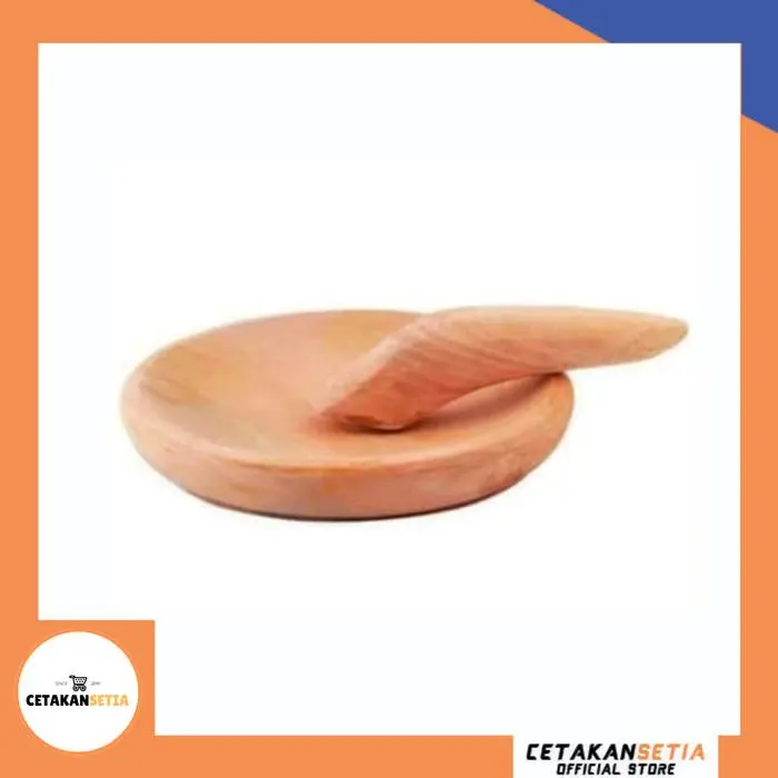 Cobek kayu jumbo dan ulekan 0