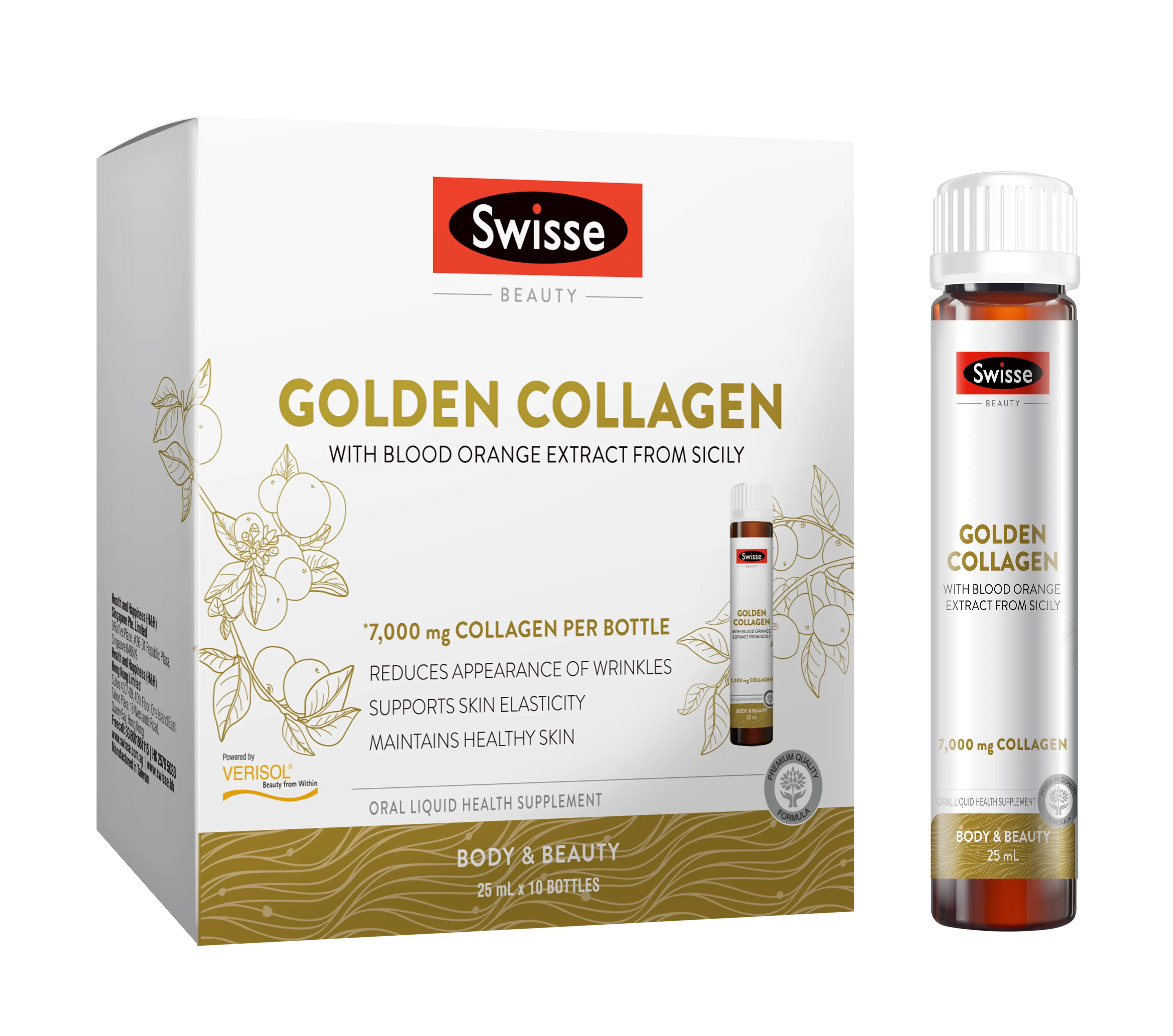 Swisse Beauty Golden Collagen Blood Orange Liquid 10 X 25ML