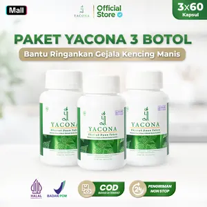 Paket 3 Botol Yacona - Bantu Ringankan Gejala Kencing Manis - HALAL, BPOM, Asli