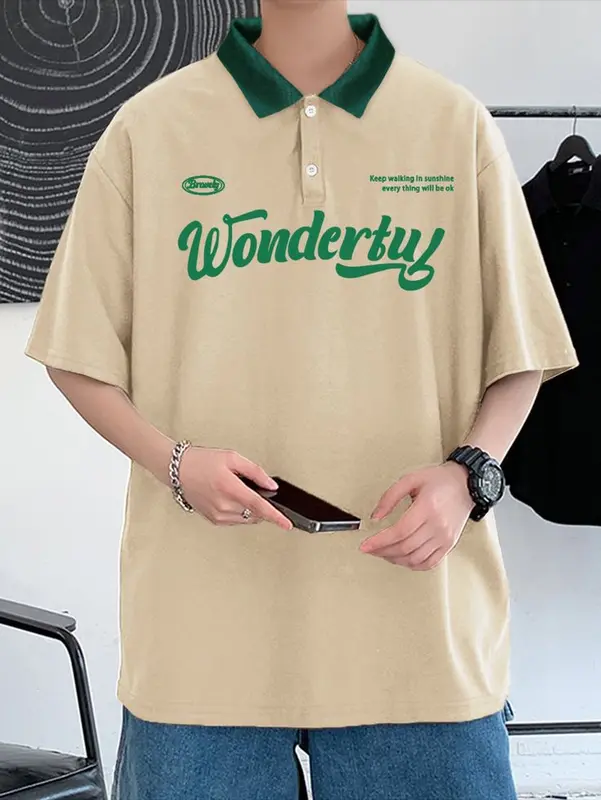Kaos Kerah Oversize WONDERFUL S - XXXXXXL Kaos Polo Jumbo Korean Style 0