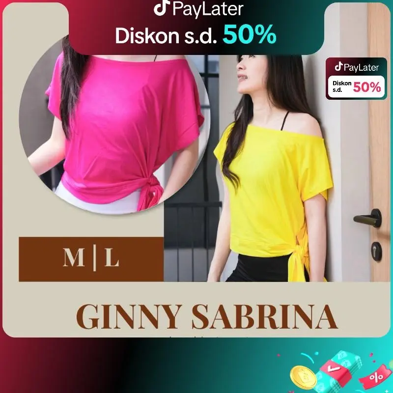 URBAN CHIC GINNY SABRINA TOP / kaos olahraga wanita Sport Baju