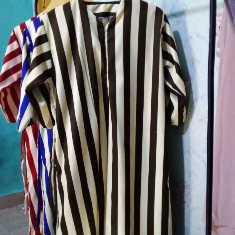PAKET Daster salur jumbo lengan 3/4 100 rb 3 pcs Daster busui bahan adem Bumil 5