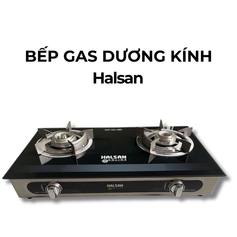  Bếp Gas Đôi Halsan HS373 - Mặt kính dày 8mm - Kiềng inox - Mâm chia lửa inox 304 - Có đầu hâm 