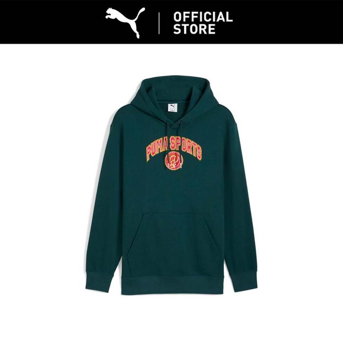 Gambar PUMA Hoodie Sports Legacy Wardrobe Essentials Pria Green Terrain - L dari PUMA Indonesia Kota Bekasi Tokopedia
