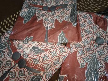 Product Review of Blouse Mega Mendung - Baju Batik Wanita Kerja Blouse Motif Mega Mendung Warna soft from ໓**ค 2