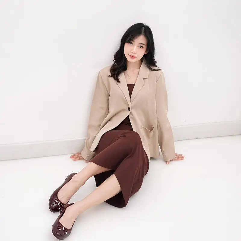 PORTO LSA-1 - Flatshoes Wanita Balet Casual Pita Korea | Flatshoes Wanita Elegan | Flatshoes Kuliah | Flatshoes Kerja Wanita | CherryRed | Chocolate 4