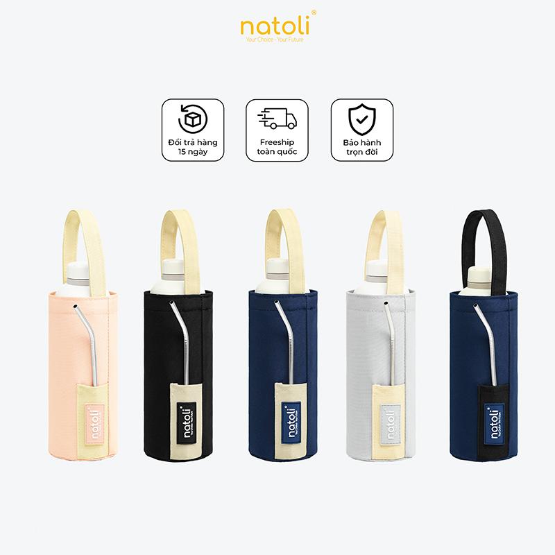 Túi đựng bình giữ nhiêt NATOLI, chất vải dày dặn có quai xách đựng ly cốc, bình nước cao cấp BST Sturdy Bottle Pouch T29