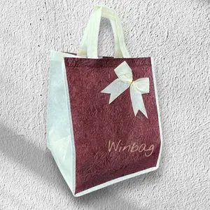 (12pcs)TAS HAJATAN PITA EMBOS UKURAN 22x22 TAS SOUVENIR,TAS SEMBAKO,TAS BELANJA,GOODIE BAG Wadah