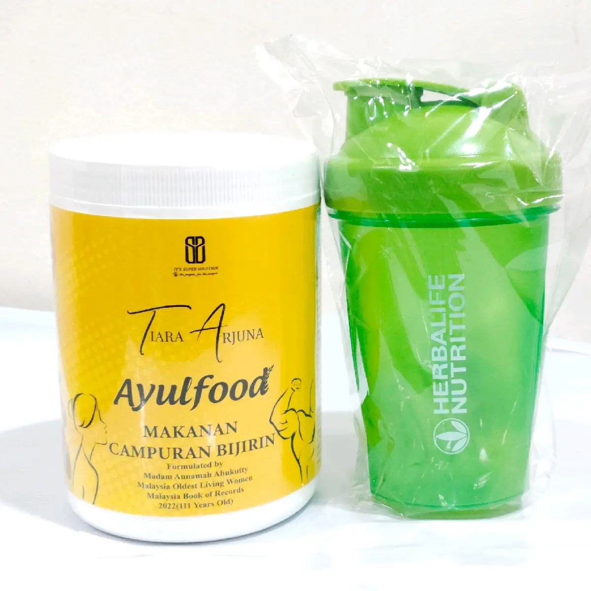 TIARA Arjuna Ayul Food Makanan Campuran Bijirin with Premium Food Grade Shaker 400-500ml - Rice Porridge Minuman Fiber