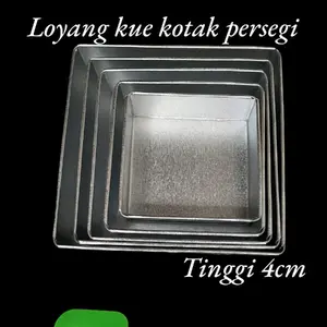 Loyang kotak persegi harga 1 set dengan 5 ukuran