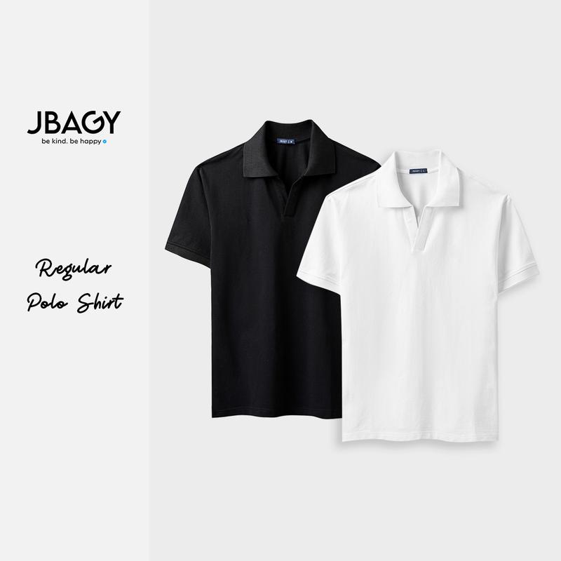  Áo polo nam cổ V cách điệu dáng regular vải Cotton TC thương hiệu JBAGY - JP0102 Menswear Top Áo Thun 