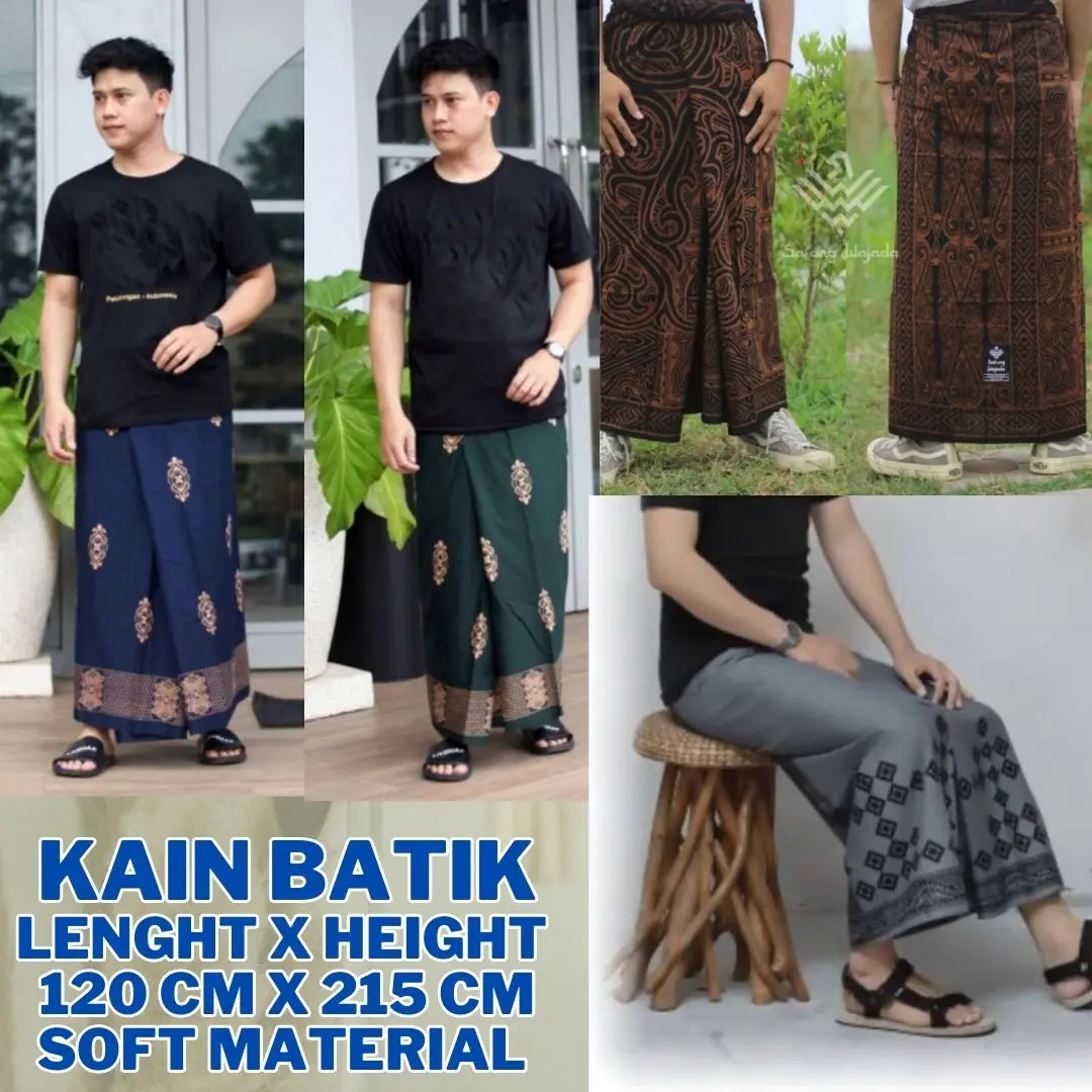 117 - KAIN SARONG BATIK - STICHED - COTTON