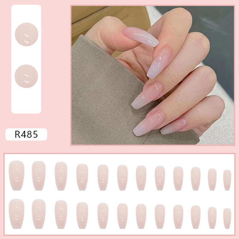 Product Introduction of Móng Tay Giả, Bộ 24, Keo Dán Acrylic Toàn Bộ, Phong Cách Pháp, Thời Trang, 2023 14