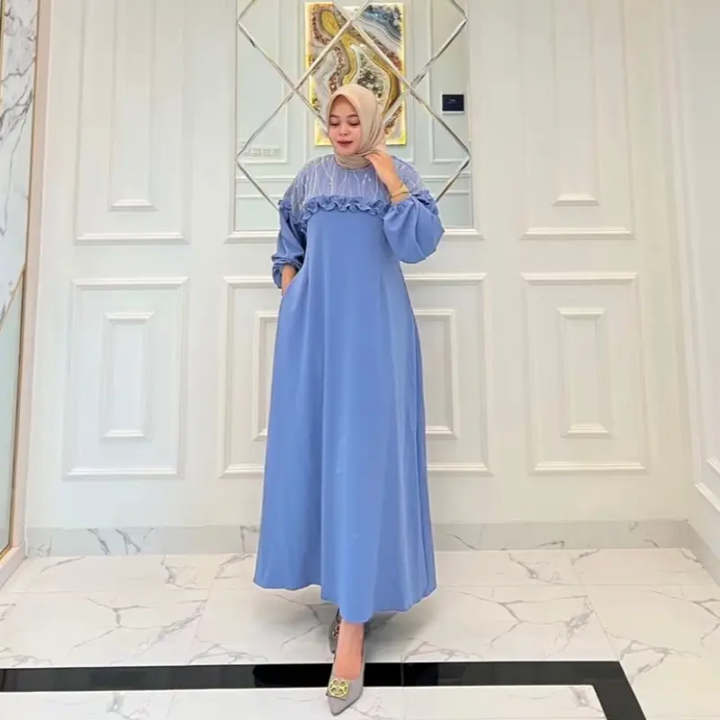 Laurenza Dress Gamis Berukat Cringkle airflow