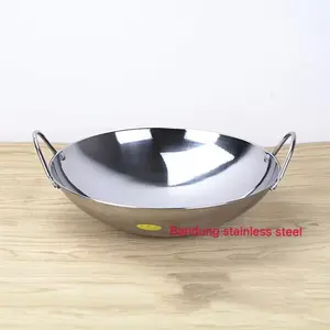 Wajan mini stainlesss steel katel bar tebal penggorengan 26cm kecil