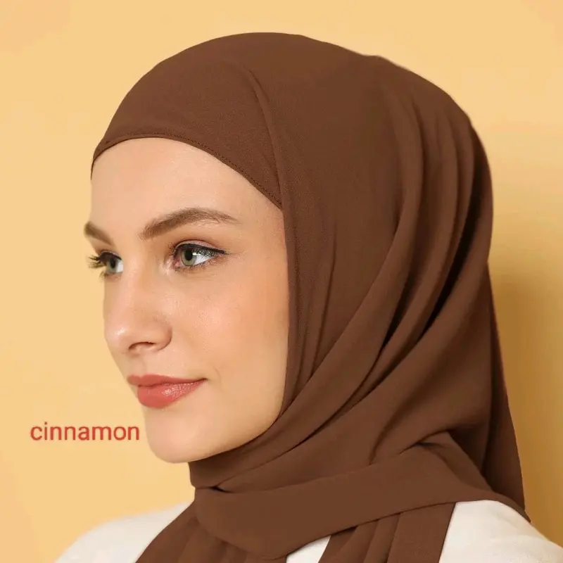 Kerudung Segitiga Instan Inner 2 Layer 120x120 Ceruty Babydoll ByGaffiDhay - Nyaman, Pashmina, Jilbab, Variasi 5