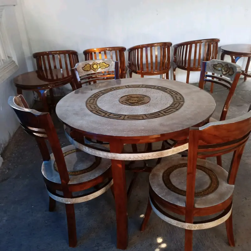 MEJA MAKAN MEJA PUTAR KAYU 3